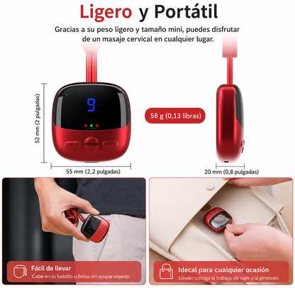 Masajeador Cervical Inteligente con Calor — Relaja Cuello y Hombros Sin Usar las Manos